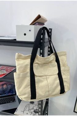 136 Canvas Shoulder Bag Women Vintage Shopping Bags Handbags Casual Tote Corduroy Bag Crossbody Bag Weekend Bag School Bag Corduroy Bag