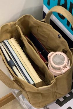 16 Huffmanx Canvas Shoulder Bag Women Vintage Shopping Bags Handbags Casual Tote Corduroy Bag Crossbody Bag Weekend Bag School Bag Corduroy