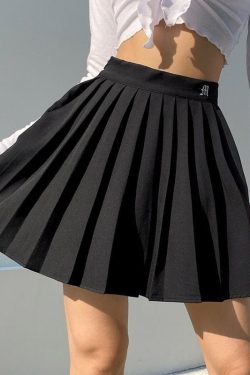 2000s Aesthetic High Waist Pleated Mini Skirt Trendy Clothes Y2k Clothing