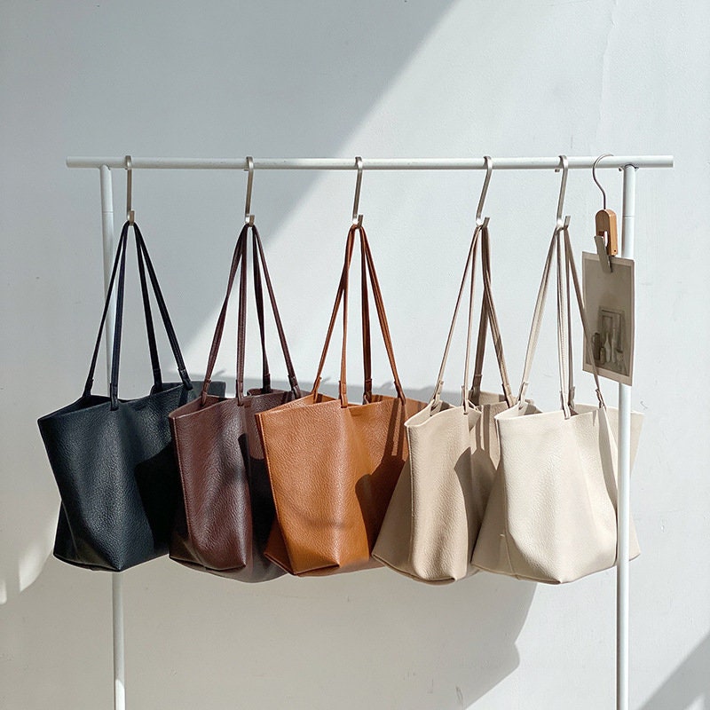 36 Huffmanx Vegan Leather Shoulder Bag Soft Leather Corduroy Tote Bag Women Vintage Shopping Bags Handbags Set Tote Bag Set Best Gift