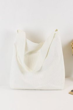 58 Huffmanx Corduroy Shoulder Bag Women Vintage Shopping Bags Handbags Casual Tote