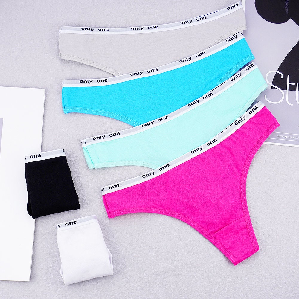6 Pieces Package Women Thong Cotton Sexy Lot String Femme Wholesale Women Slip Low Rise Brief Fashion Female Thong M Xl
