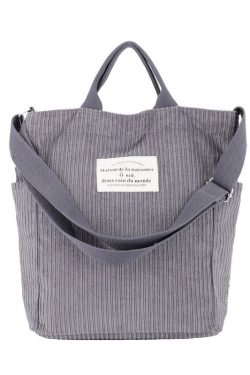 78 Huffmanx Corduroy Shoulder Bag Corduroy Purse Corduroy Tote Bag Women Vintage Shopping Bags Handbags Casual Tote