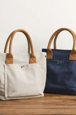 93 Huffmanx Canvas Cotton Shoulder Tote Bag Corduroy Tote Bag Women Vintage Shopping Bags Handbags Set Tote Bag Set Best Gift For Her