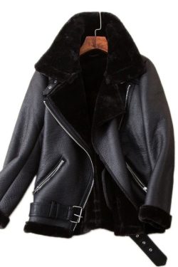  Winter Coats Women Thick Faux Leather Fur Sheepskin Coat Female Fur Leather Jacket Aviator Jacket Casaco Feminino