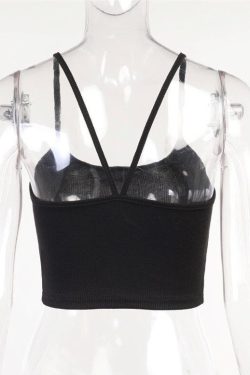 Aesthetic Basic Sleeveless 2000s Backless Crop Top Y2k Clothing Trendy Clothes