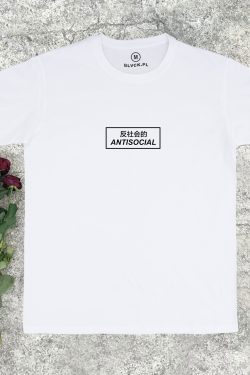 Antisocial Japanese T Shirt Aesthetic Clothing Aesthetic Shirt Japanese Shirt Tumblr Clothing Tumblr Shirt Japanese Signs Japan Grunge