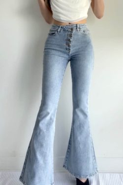 Asymmetric Flared Jeans