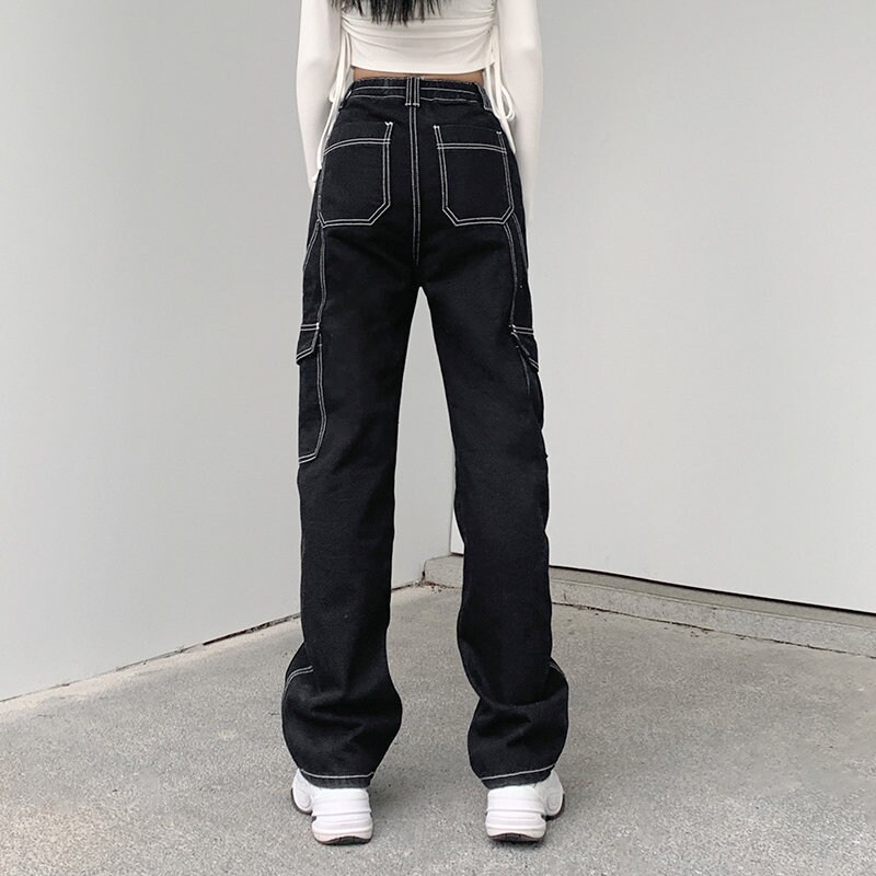 Baggy Jeans Cargo Pants Denim Trouser Harajuku Jeans Black Jeans Streetwear Pants