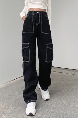 Baggy Jeans Cargo Pants Denim Trouser Harajuku Jeans Black Jeans Streetwear Pants