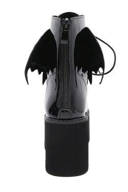 Bat Angel Wings Boots Sexy Goth Boots Bat Wings Boots Unique Bat Angel Wings Boots With Platform Gothic Sexy Shoes Platform Ankle Boots