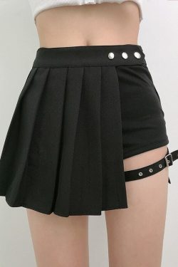 Black Aesthetic High Waist Pleated Mini Skirt Trendy Clothes Rave Outfit Y2k Clothing