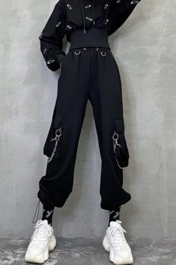 Black Cargo Pants For Women Ankle Length Pants For Women Black Jogger Pants For Women