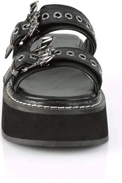 Black Gothic Slippers Platform Slippers Goth Lover Gift Platform Sandals Harajuku Platforms Slippers Platform Shoes Dark Goth Gift