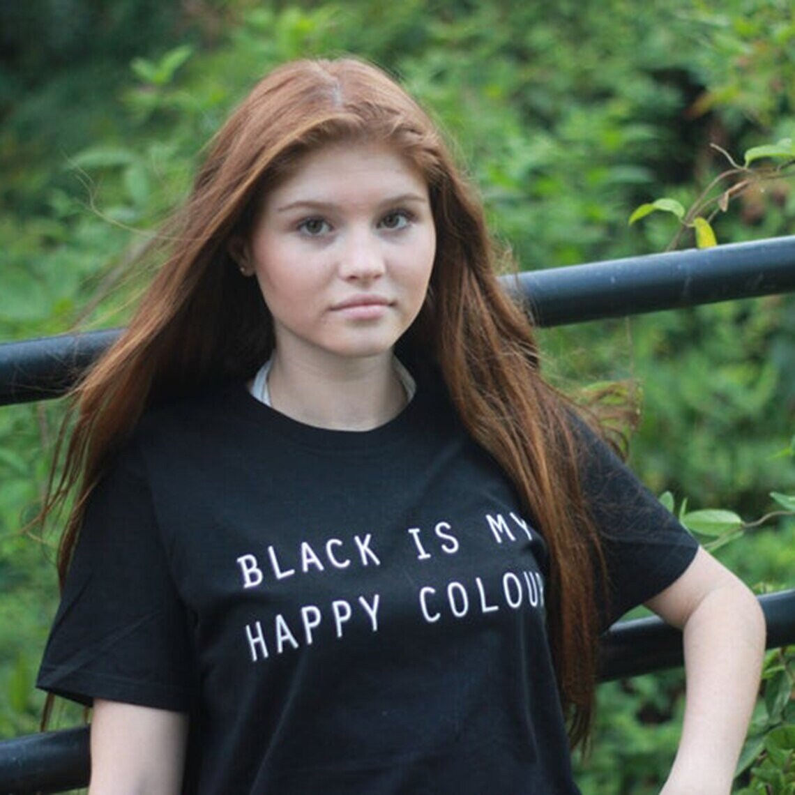 Black Is My Happy Colour Woman Tshirt Tumblr Blogger Instagram Happy Color Shirt