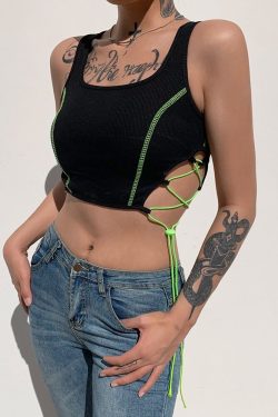 Black Off The Shoulder Aesthetic Rave Crop Top Y2k Clothing Trendy Clothes