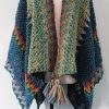 Boho Knitted Cardigan Sweater For Women Open Switch Warm Vintage Long Sleeve Colorful Cardigan Casual Tops For Female