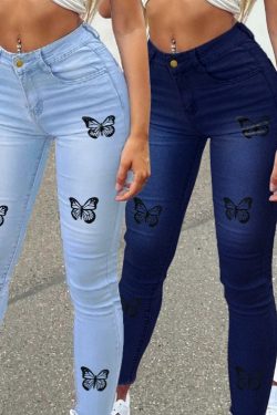 Butterfly Jeans Y2k Pants
