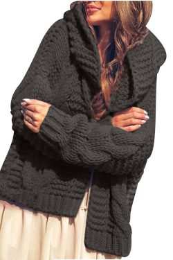 Cardigan Jumper Winter Boho Knit Cardigan Sweater Women Oversize Warm Knitted Large Loose Fit Sweater