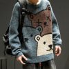 Cartoon Bear Sweater Men Winter Men Clothing Fashion Long Sleeve Knitted Pullover Sweater Oversized 2020 New Cotton Coat