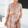 Champagne Women's Casual Bride Dress Boho Sequined Cocktail Wedding Party Dresses