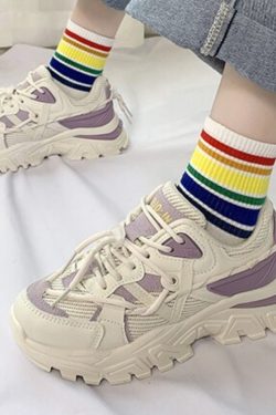 Chunky Ugly Mash Casual Lace Up Trendy Summer Thick Safe And Comfortable Vintage Style Running Japan Korea Harajuku Sneakers