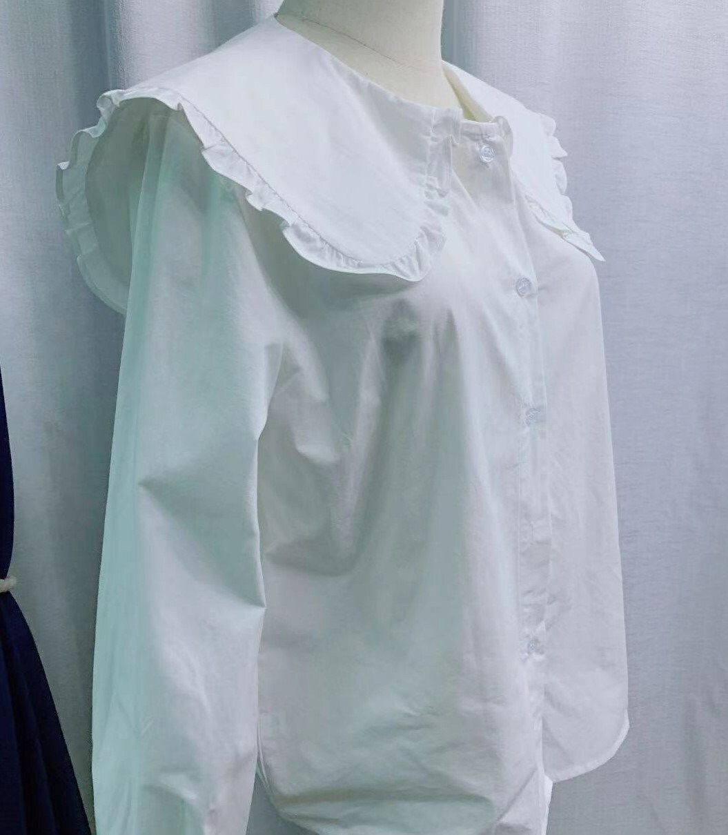Cottagecore Clothing Light Academia White Edwardian Blouses For Woman Autumn Vintage Oversize Rennaisance Blouse For Lovely Ladies