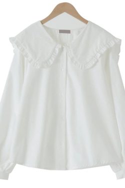 Cottagecore Clothing Light Academia White Edwardian Blouses For Woman Autumn Vintage Oversize Rennaisance Blouse For Lovely Ladies
