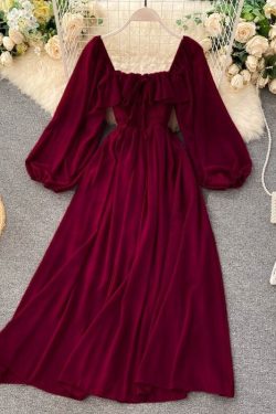 Cottagecore Dress Autumn Milkmaid Daisy Sage Dress Women Wedding Guest Dress Vintage Fairy Romantic Y2k Prom Dress