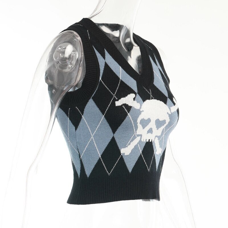 Crochet Crop Top Y2k Gothic Lolita & Alt Clothing Fairycore Sweater Vest