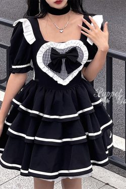 Cute Cake Heart Dress Japanese Jk Dress Trendy Waist Dress Vintage Fashion Lolita Dress French High Quality Dress Harajuku Women's Dress