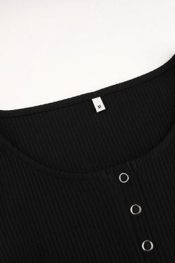 Darlfall Winter Sexy Black Bodysuits Thin Buttons Long Sleeve Body Women Shirt Fashion Body