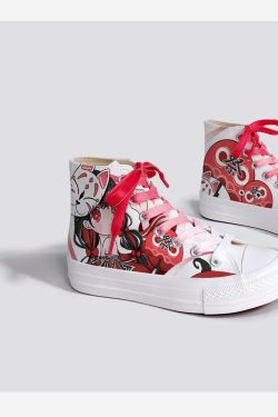 Desingers Fashion Sneakers Kawaii Girls Students Graffiti Canvas Shoes Female Ladies Casual Plimsolls High Tops Cute Unisex Size 34 46
