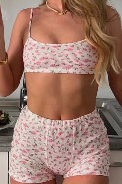 Ditsy Floral Nightwear Set Cami Top And Shorts
