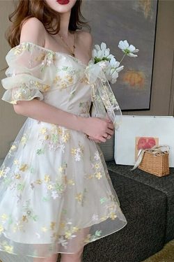 Elegant Fairy Dress Gunne Sax Dress Boho Flower Girl Dress Floral Mini Renaissance Dress Pretty Fairycore Dress