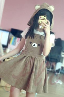 Embroidery Hood Ball Gown Straps Lolita Braces Suspender Mori Girl Kawaii School Harajuku Cute Anime Girl Dress