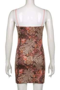Fairycore Printed Lace Trim Summer Dress