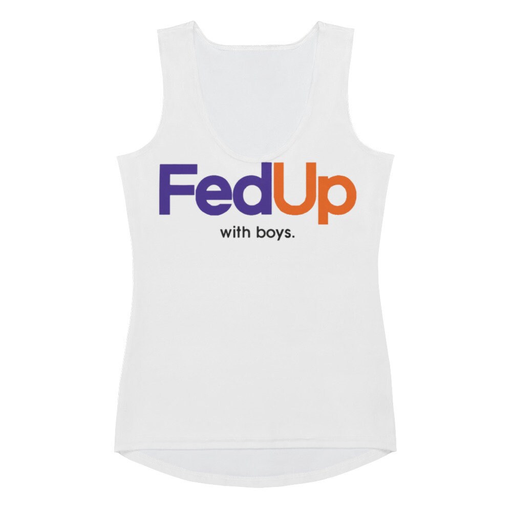 Fed Up With Boys Y2k Aesthetic Tank Top 2000s Inspired Tank Top Y2k Gift For Her
