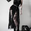 Gothic Lace High Waist Maxi Dress With Choker
