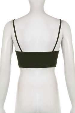 Green Aesthetic Backless Mesh Sleeveless Crop Top Trendy Clothes Streetwear Y2k Clothing