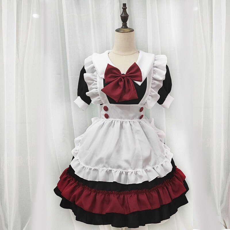 Halloween Vampire Little Demon Maid Lolita Gothic Style Maid Dress Schoolgirl Anime Cosplay Maid Dress Gift For Girls