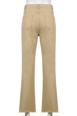 High Waisted Casual Denim Pants Streetwear Vintage Korean Y2k Clothing