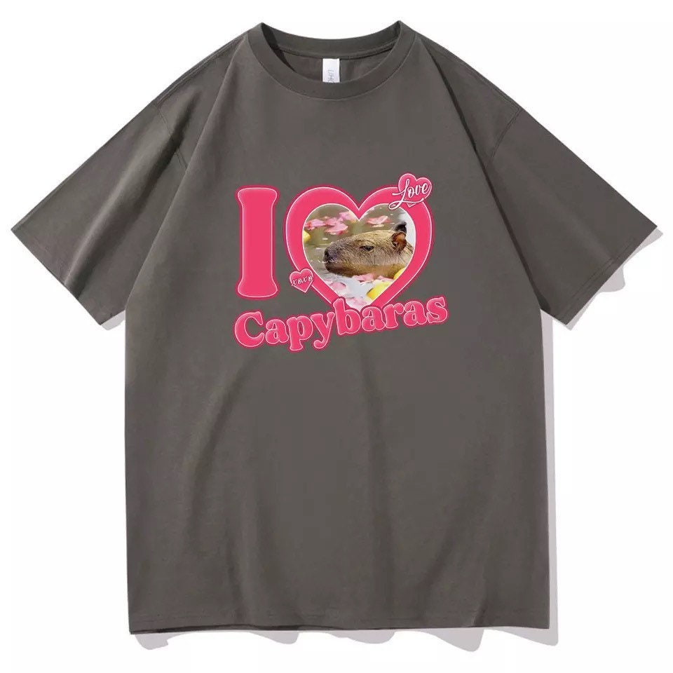 I Love Capybaras Graphic Printed Oversized Tee T Shirt