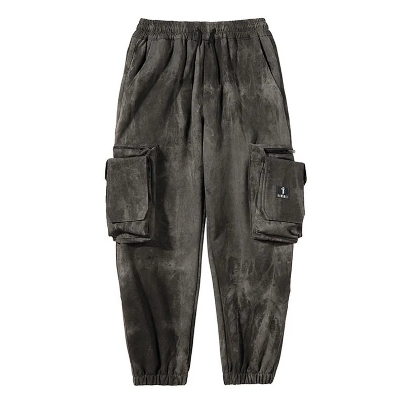 Japanese Streetwear U12 Dark Shadow Wilderness Cargo Pants For Men Cyberpunk Techwear Fashion Relaxed Fit Black Joggers