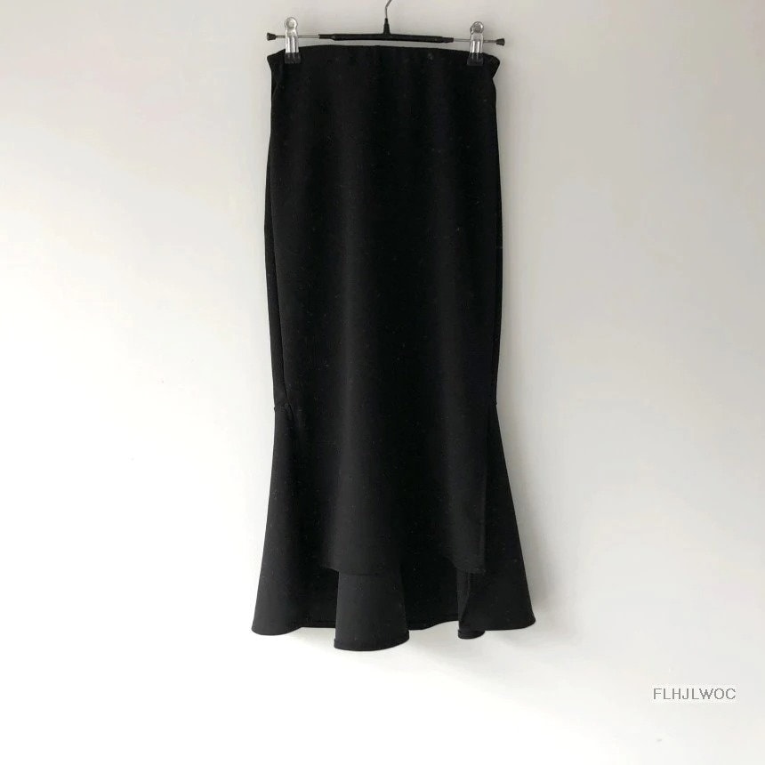 Korean Fashion Slit Pencil Skirt Dark Academia Collection High Waisted Office Y2k Skirt