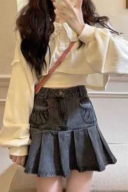 Lace Japanese Kawaii Sweet Women's Blouses Long Sleeve Korean Fashion Cute Blouses Loose Casual Designer Clothing Autumn