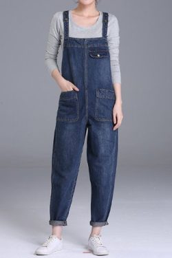 Large Size Jeans Denim Overalls Jumpsuits