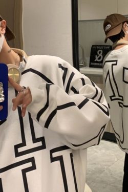 Letter Fashion Brand Men's Sweatshirts Couple Clothing Harajuku Autumn Hoodies Casual Hip Hop Pullovers New