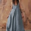 Linen Front Pleat Maxi Dress With Hood By Aakasha Summer Hooded Woman Dress Casual Loose Vestido European Style Maxi Woman Dresses