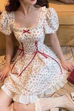 Lolita Dress Floral Dress Print Dress Elegant Dress Mini Dress Vintage Dress Party Dress Short Dress